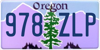 OR license plate 978ZLP