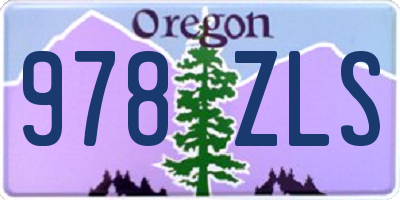 OR license plate 978ZLS