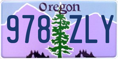 OR license plate 978ZLY