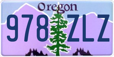 OR license plate 978ZLZ