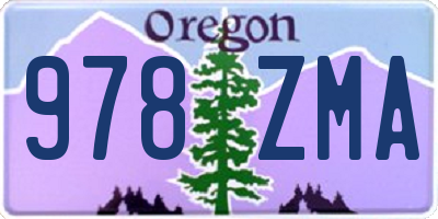OR license plate 978ZMA