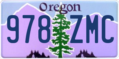 OR license plate 978ZMC