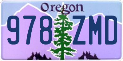 OR license plate 978ZMD