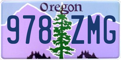 OR license plate 978ZMG