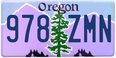 OR license plate 978ZMN