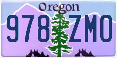 OR license plate 978ZMO
