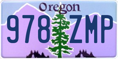 OR license plate 978ZMP