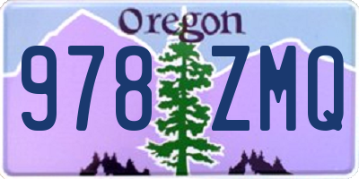 OR license plate 978ZMQ
