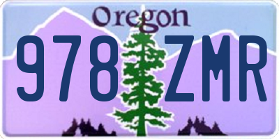 OR license plate 978ZMR