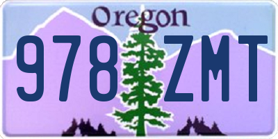 OR license plate 978ZMT