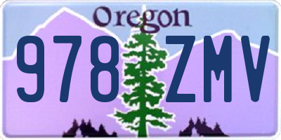 OR license plate 978ZMV