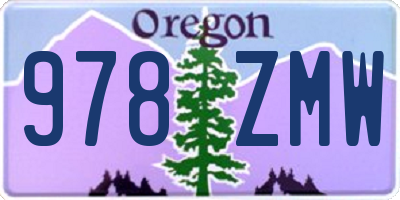 OR license plate 978ZMW