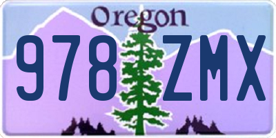 OR license plate 978ZMX