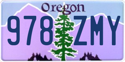 OR license plate 978ZMY