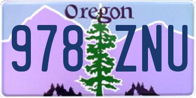OR license plate 978ZNU