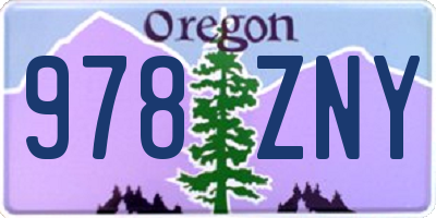 OR license plate 978ZNY