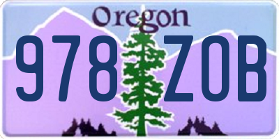 OR license plate 978ZOB