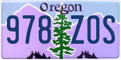 OR license plate 978ZOS