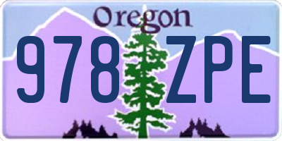 OR license plate 978ZPE