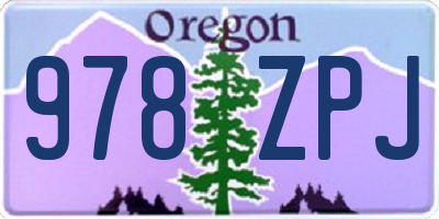 OR license plate 978ZPJ
