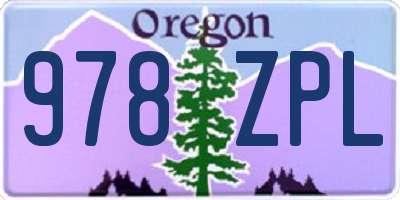 OR license plate 978ZPL