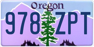 OR license plate 978ZPT