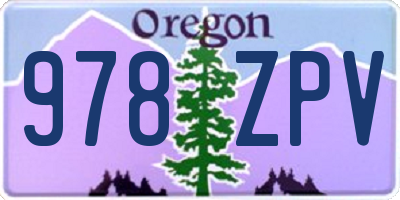 OR license plate 978ZPV