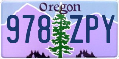 OR license plate 978ZPY