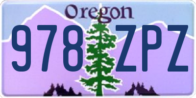 OR license plate 978ZPZ