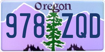 OR license plate 978ZQD