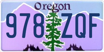 OR license plate 978ZQF