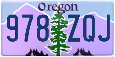 OR license plate 978ZQJ