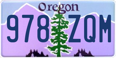 OR license plate 978ZQM