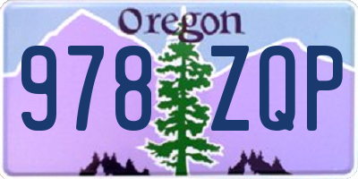 OR license plate 978ZQP