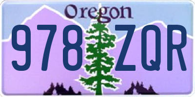 OR license plate 978ZQR
