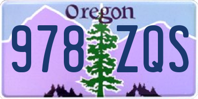 OR license plate 978ZQS