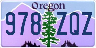 OR license plate 978ZQZ