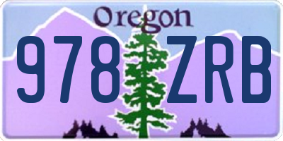 OR license plate 978ZRB