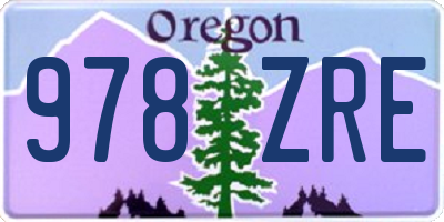OR license plate 978ZRE
