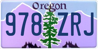 OR license plate 978ZRJ