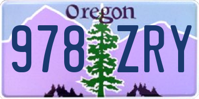 OR license plate 978ZRY