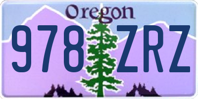 OR license plate 978ZRZ