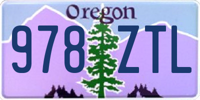 OR license plate 978ZTL