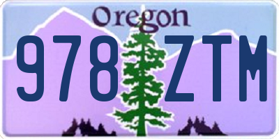 OR license plate 978ZTM