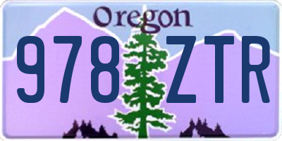 OR license plate 978ZTR