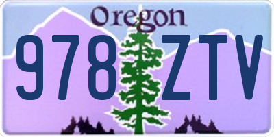 OR license plate 978ZTV
