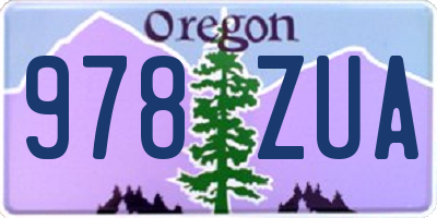 OR license plate 978ZUA