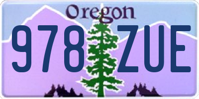 OR license plate 978ZUE