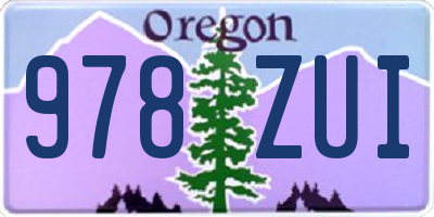 OR license plate 978ZUI