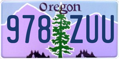 OR license plate 978ZUU